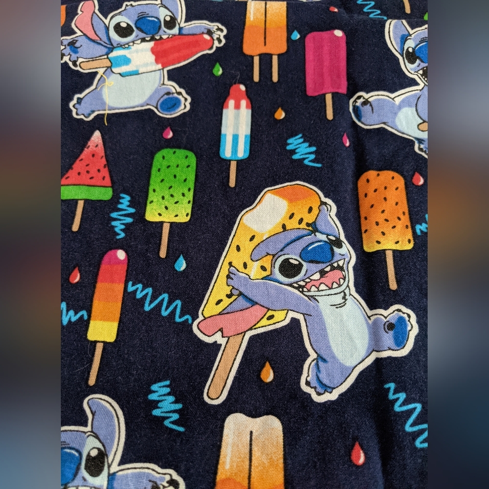 Disney Lilo Stitch Scrub Top Medical Office Uniform Patriotic Costume Cute - Picture 8 of 9